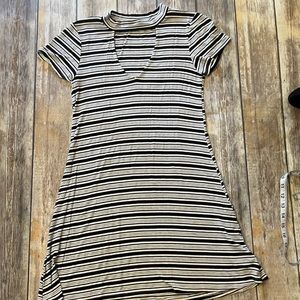 LA Hearts Dress Women's Size XS Keyhole Striped Casual Swing Beach Summer